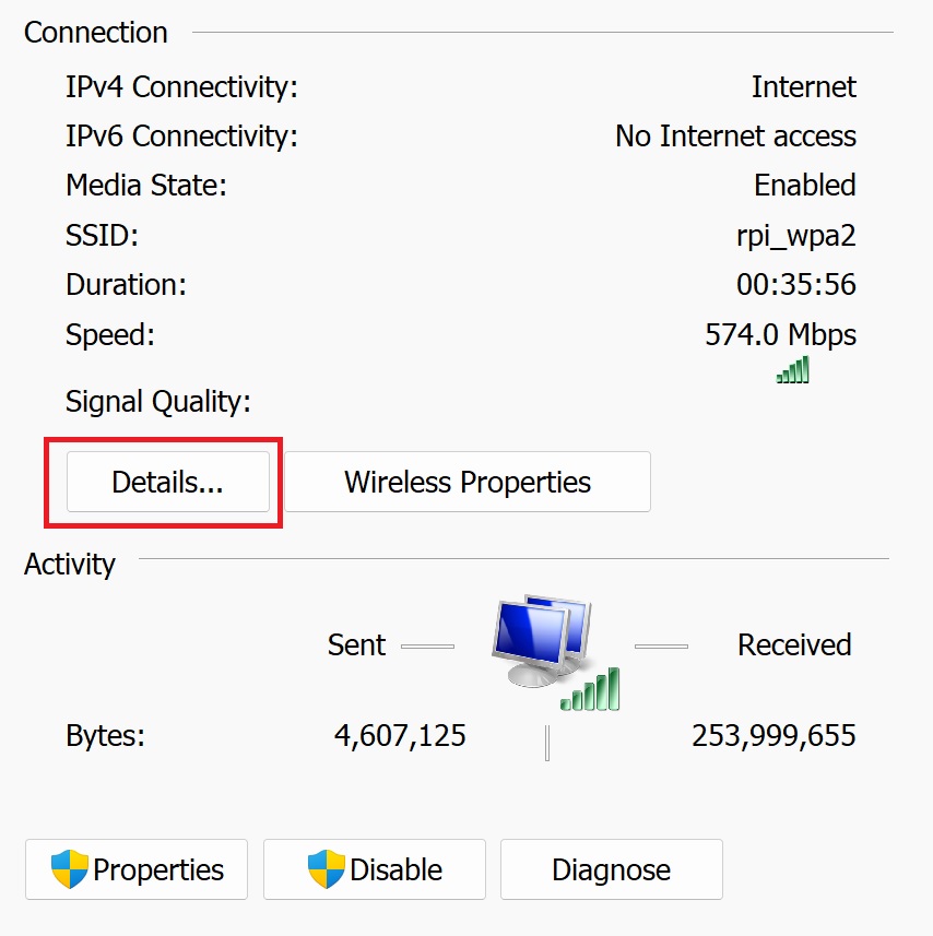 DHCP Status Enabled on Windows DotCIO IT Services and Support Center