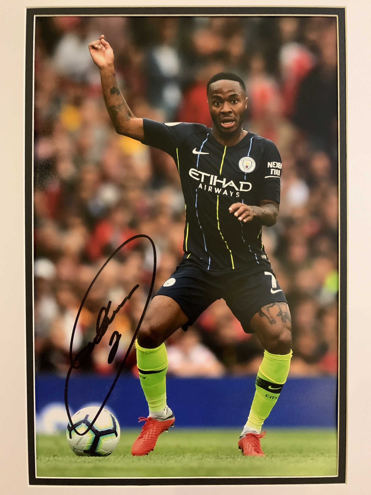 Signed Framed Raheem Sterling Manchester City Photo Its Signed Memorabilia