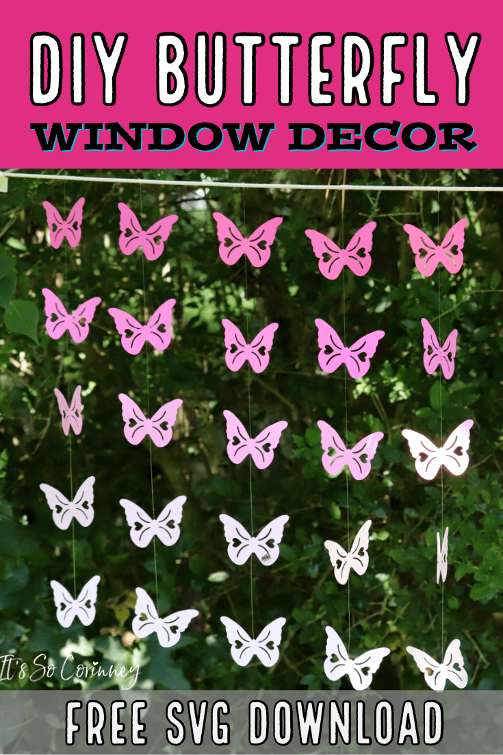 DIY Butterfly Hanging Window Decor It's So Corinney