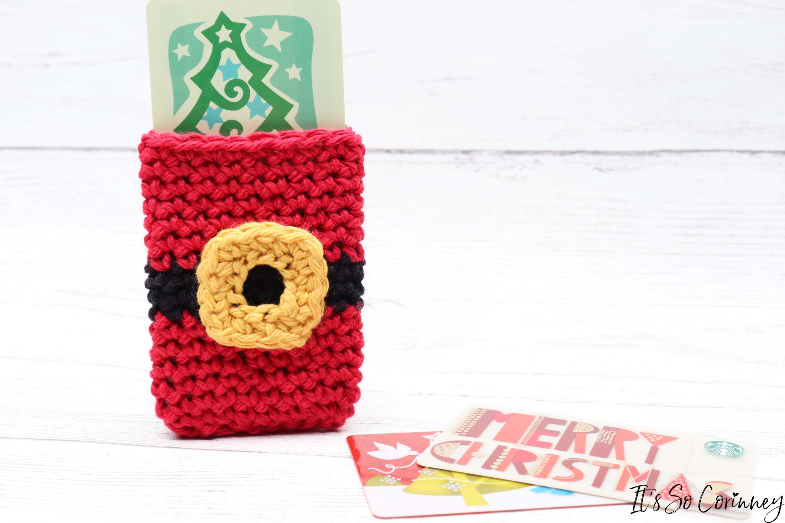 Santa Crochet Gift Card Holder It's So Corinney