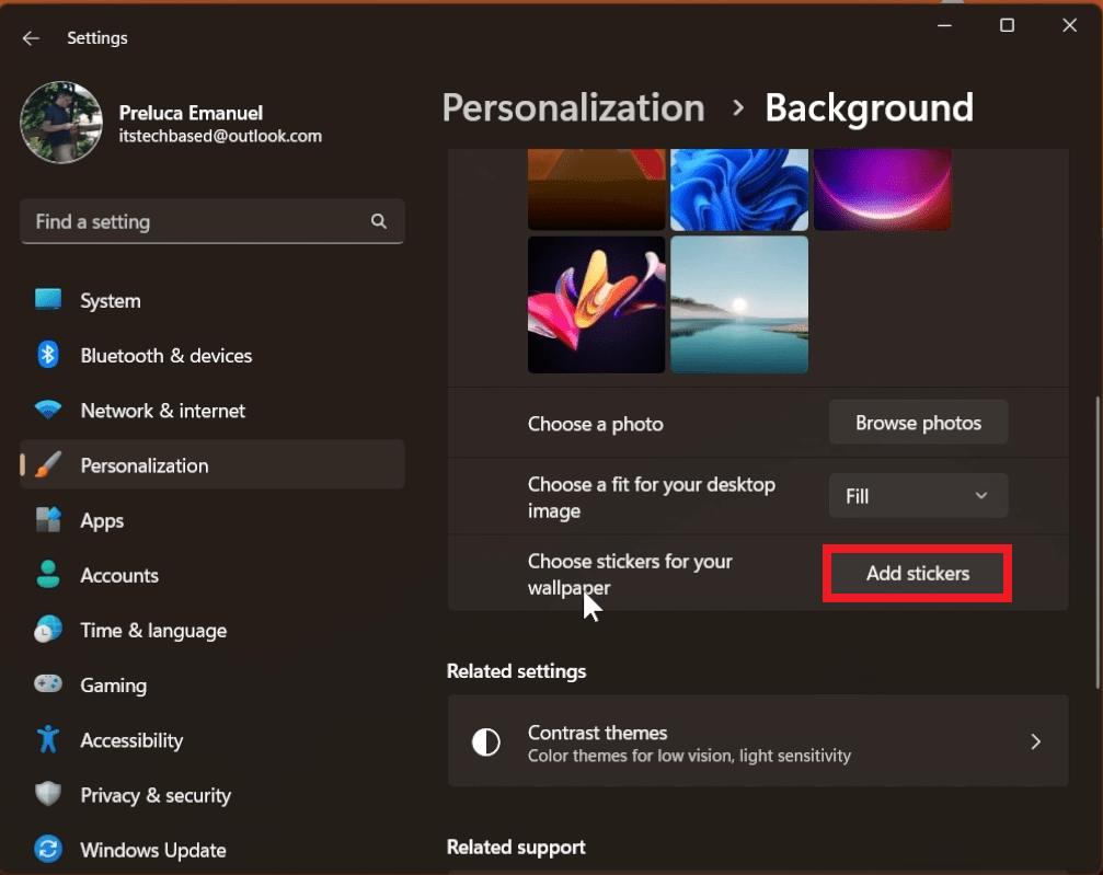 How to Enable the New Stickers Feature in Windows 11 22H2 Tech Based