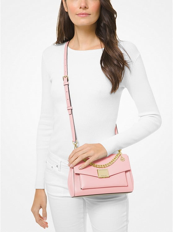 Michael Kors Lita Medium Leather Crossbody Bag Color Pink THE OUTLET FZE