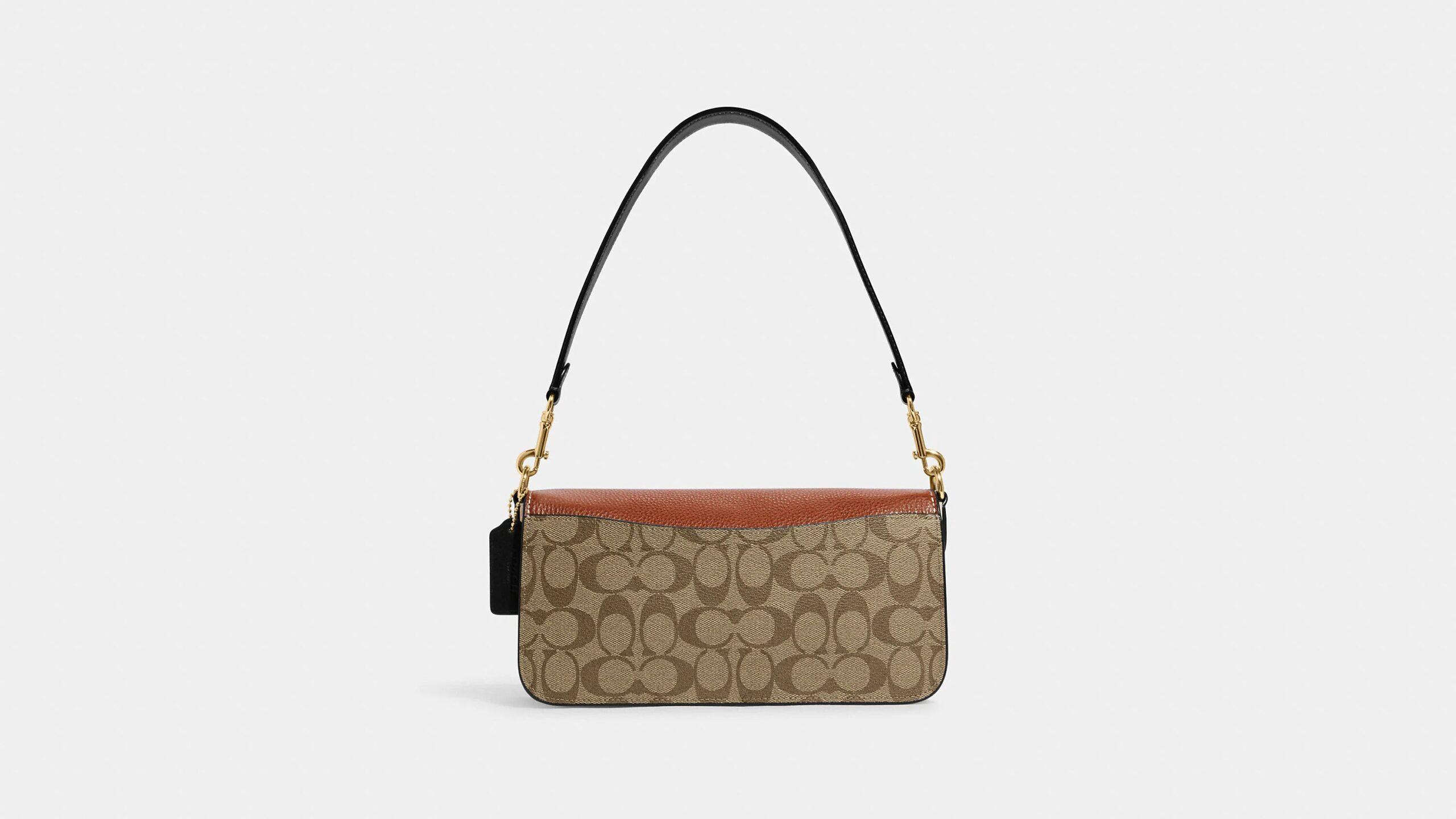 Coach Shoulder Bag In Colorblock Signature Canvascolor Gold