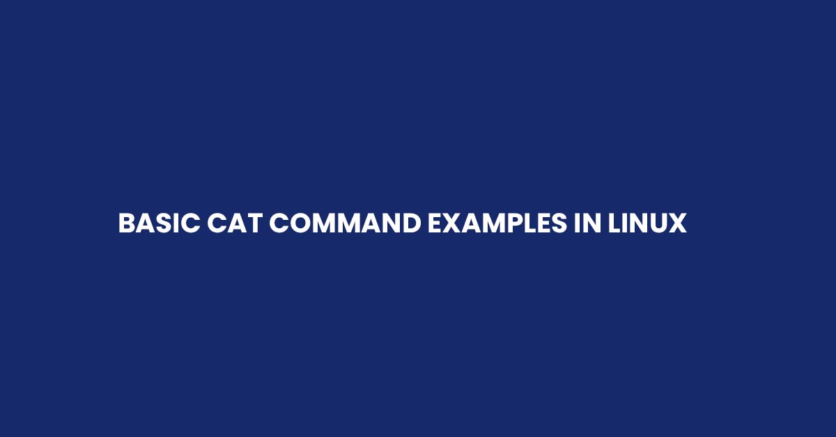 10+ Basic Cat Command Examples In Linux [2023] Technology News