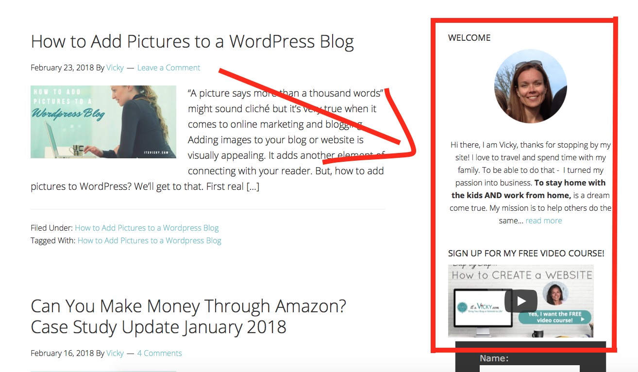 How to Edit a WordPress Sidebar, Add Images, Menus & Other Widgets
