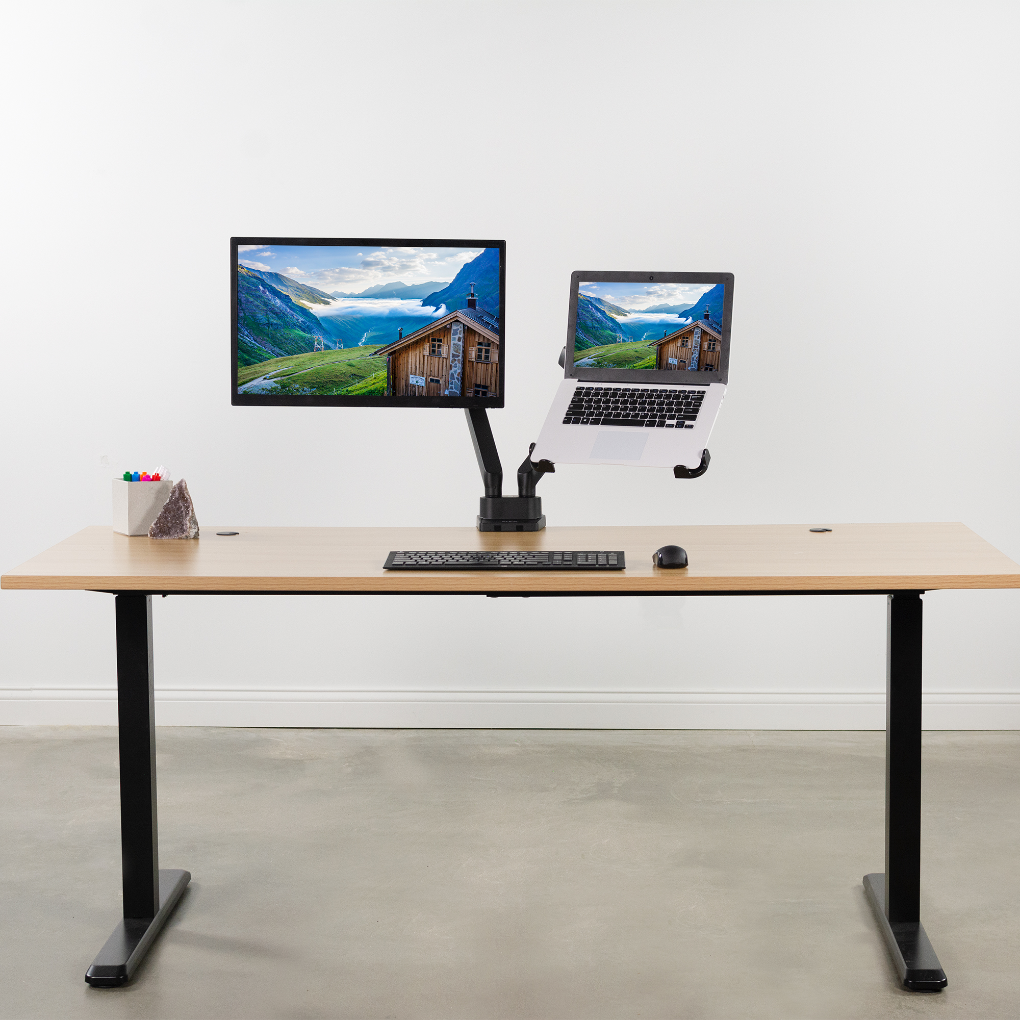 VIVO Single Laptop Notebook Stand Holder for VESA Compatible Monitor