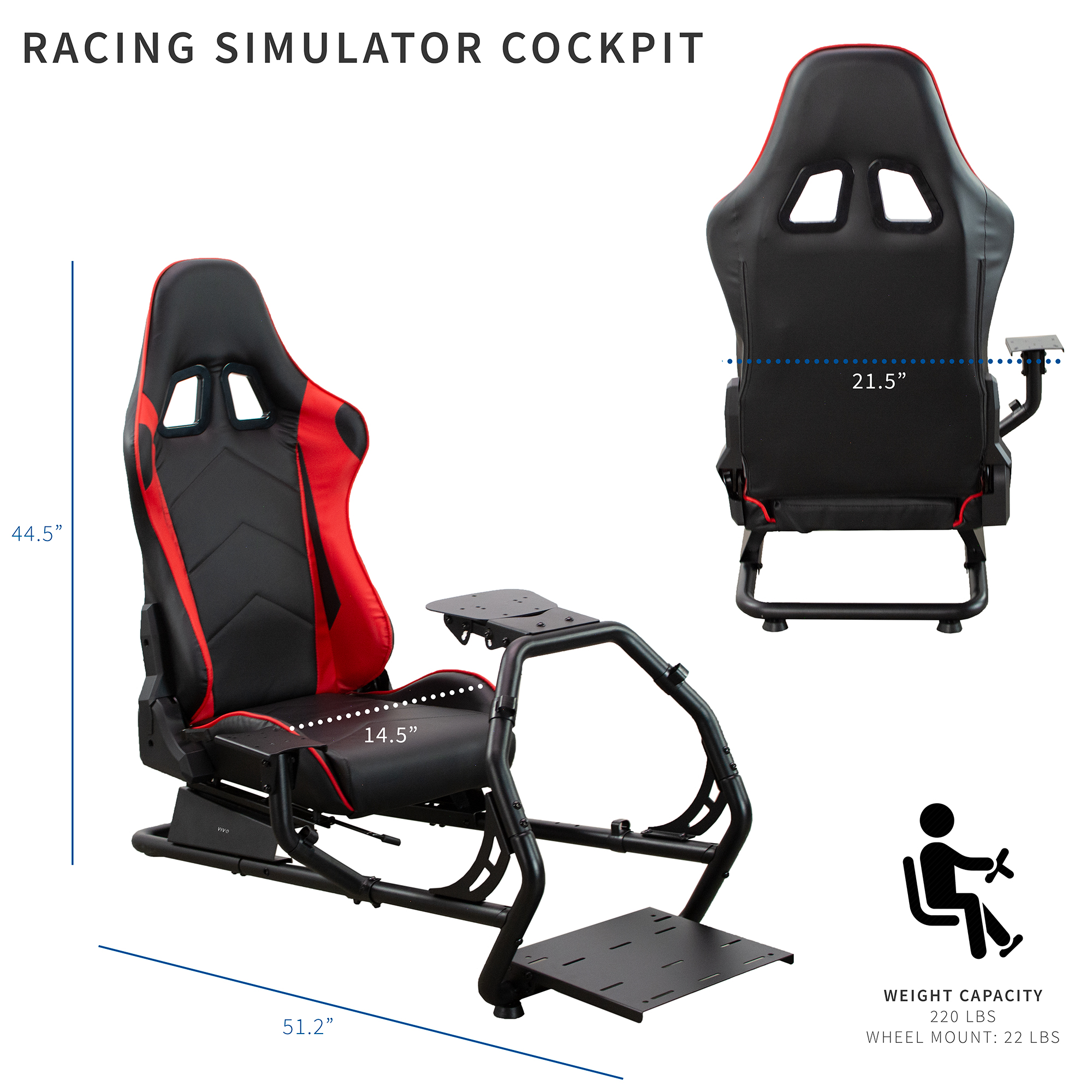 VIVO Racing Simulator Cockpit with Wheel Stand and