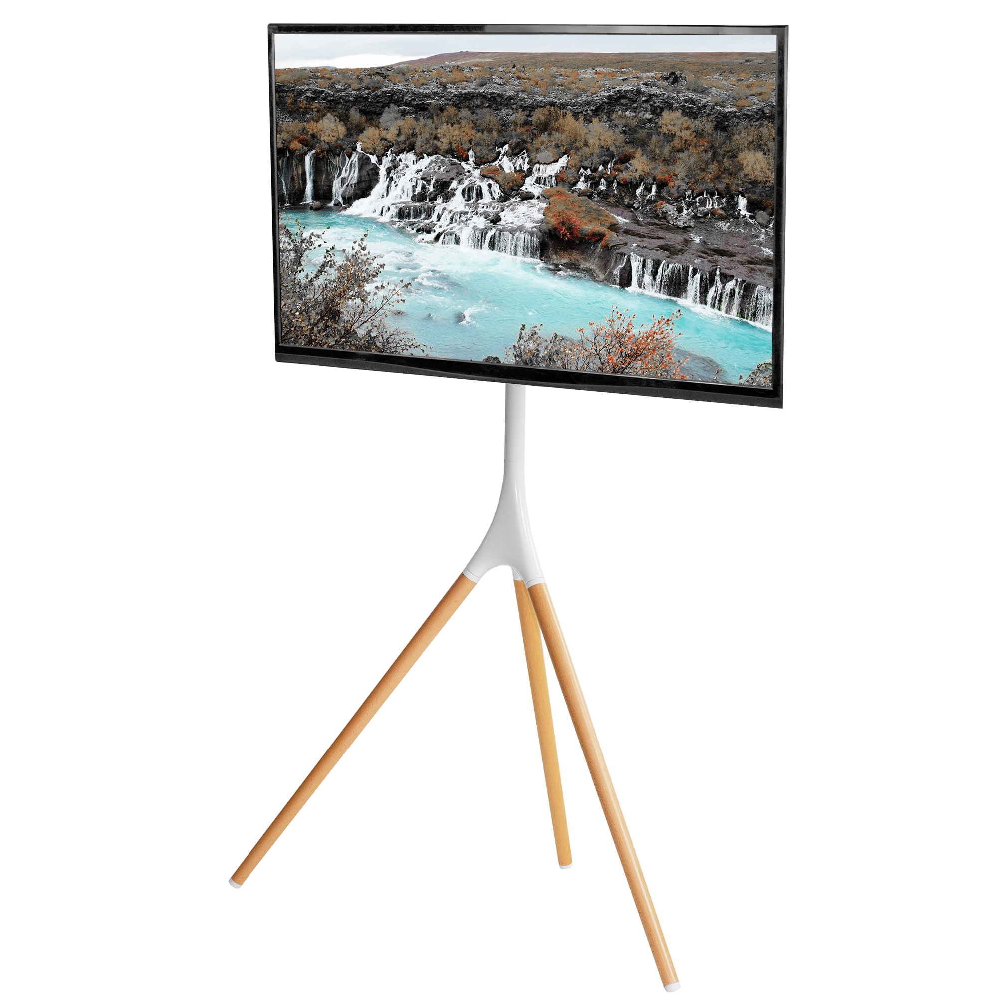 VIVO White Artistic Easel 45" to 65" Screen TV Tripod Adjustable Floor Stand eBay