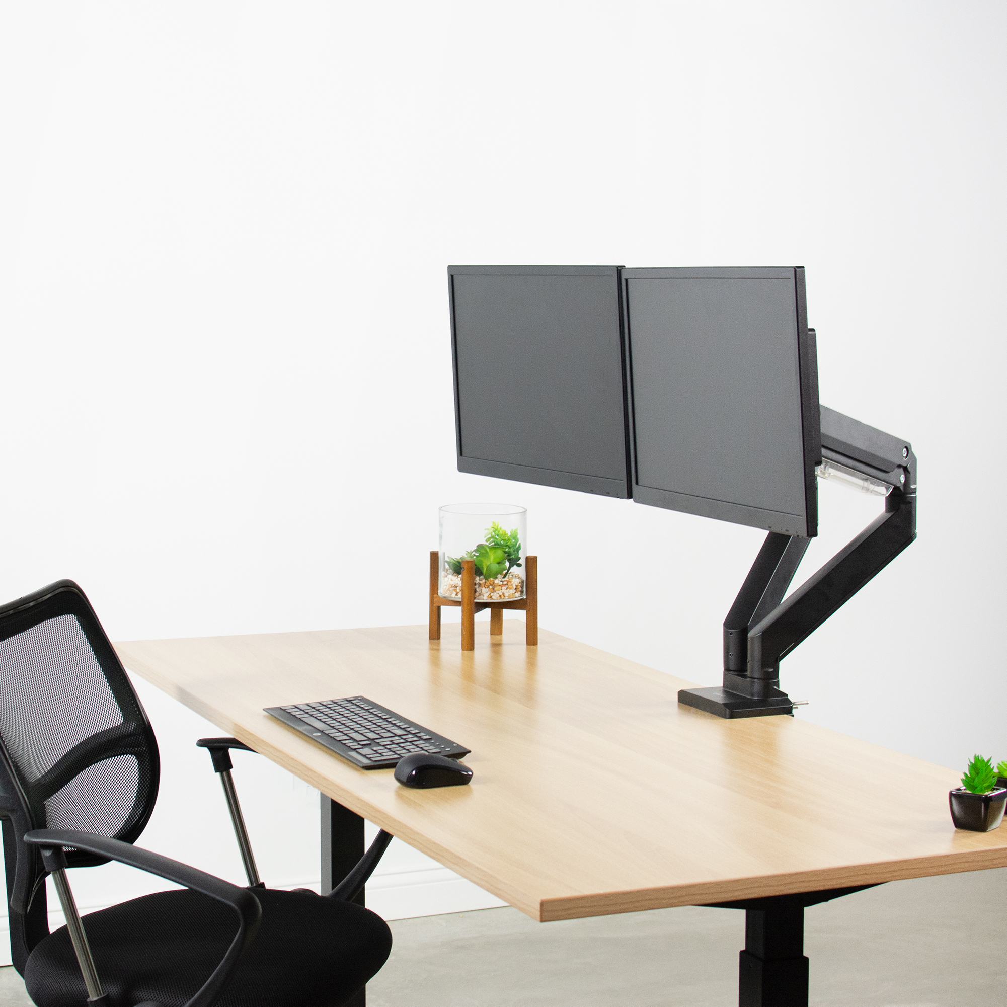 VIVO Dual Monitor Counterbalance Desk Mount Stand Fits Screens up to