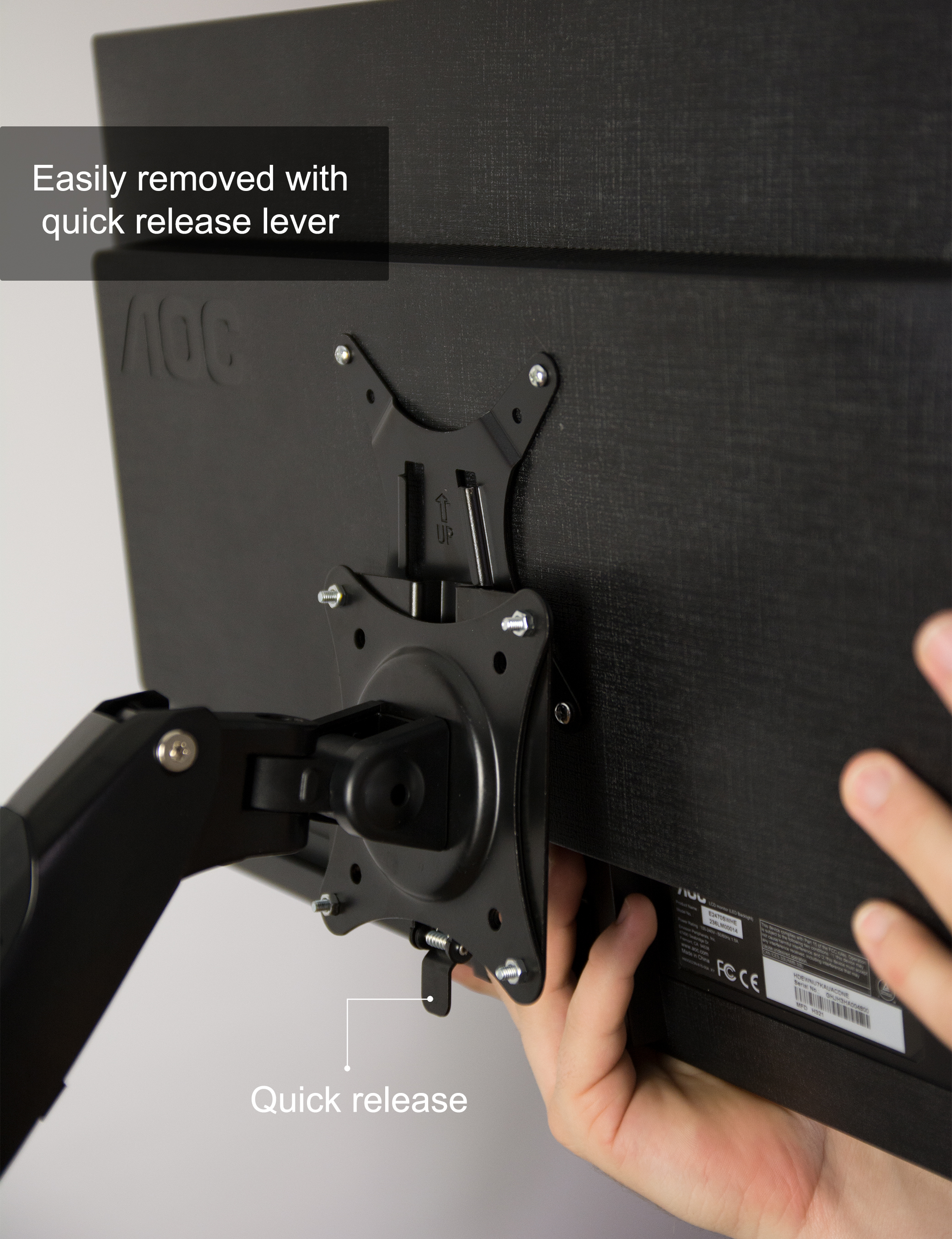 VIVO Adapter VESA Bracket Kit and Wall Mount for Monitor / Easy Stand
