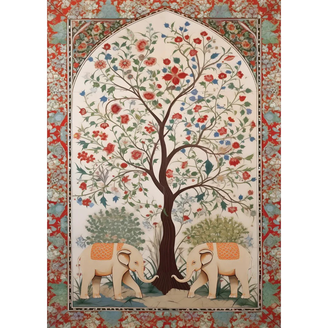 Filament Decoupage Paper Ethnic Garden 2 Designs A4 2 Sheet Itsy Bitsy