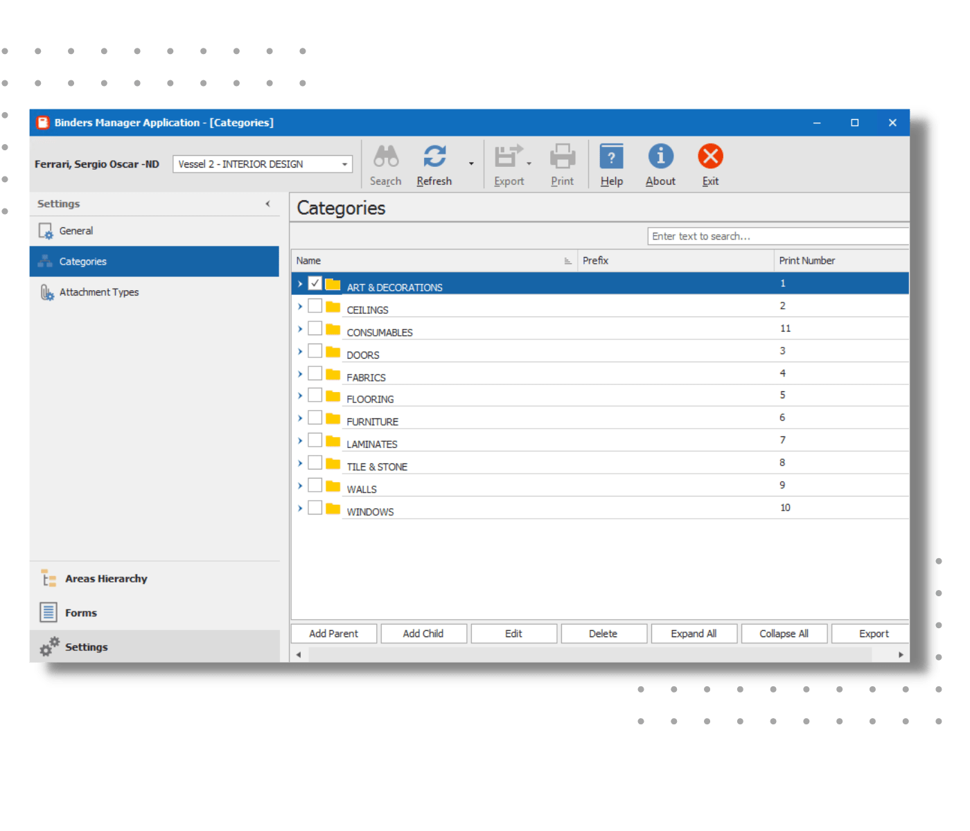 BMA Binders Manager Application ITsynch Cruise Ship Management