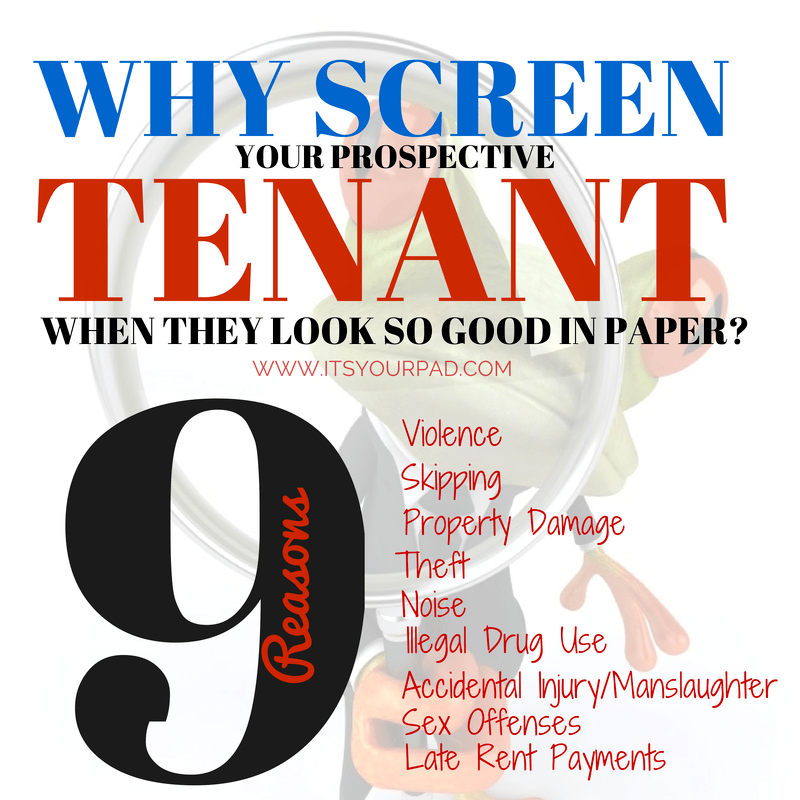 Lilly Garcia Realtors TENANT SCREENING WHY IS IT IMPORTANT?