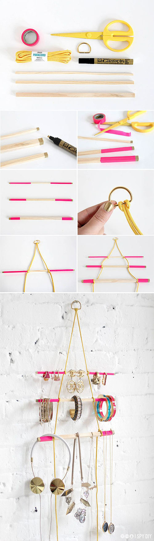 Hanging Jewelry Holder DIY Useful Tutorials