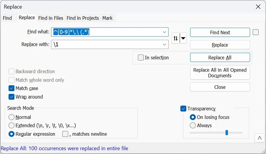 Notepad++ Quick Commands