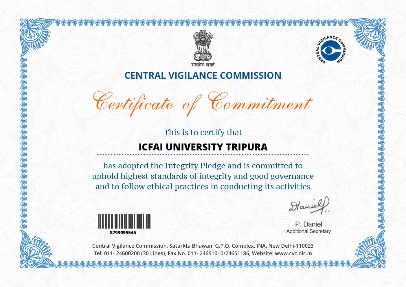 Recognitions & Accreditations The ICFAI University Tripura Full