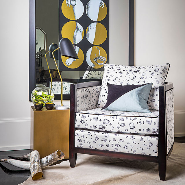 Custom Lounge Chair Ivan Meade Canada Fabrics, Candles, Chocolate