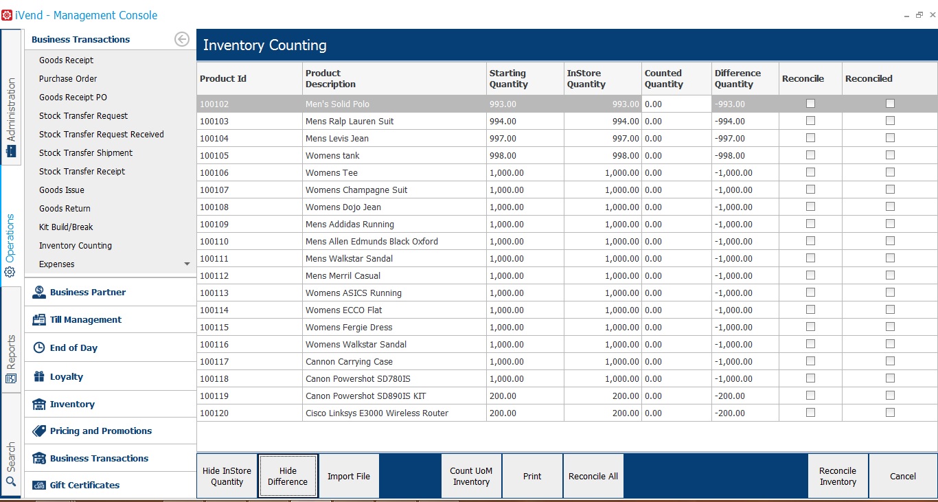 Retail Point of Sale iVend Retail