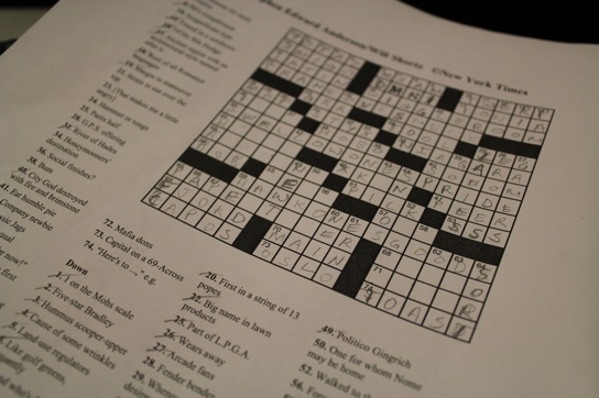 Completed A New York Times Crossword Puzzle Entertainment I've