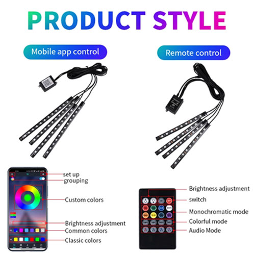 Car Interior LED Lights Wireless IVOOE