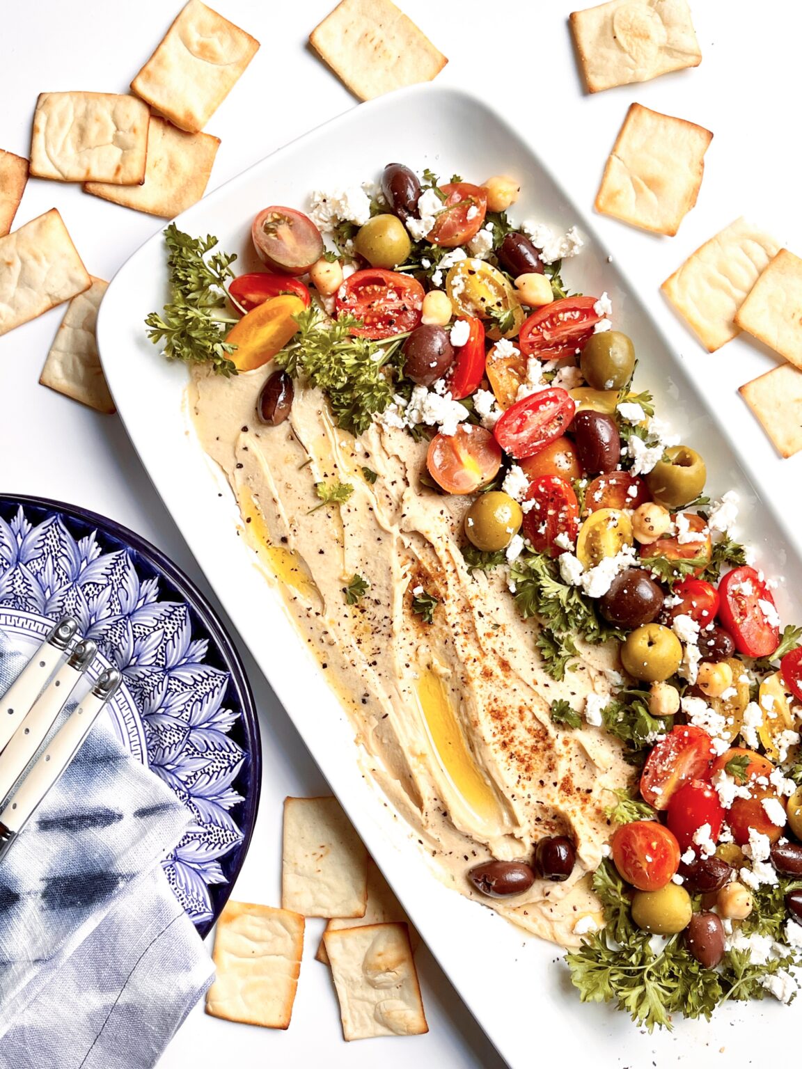 A Mediterranean Loaded Hummus Platter An Easy and Delicious Appetizer Ivory & Noire