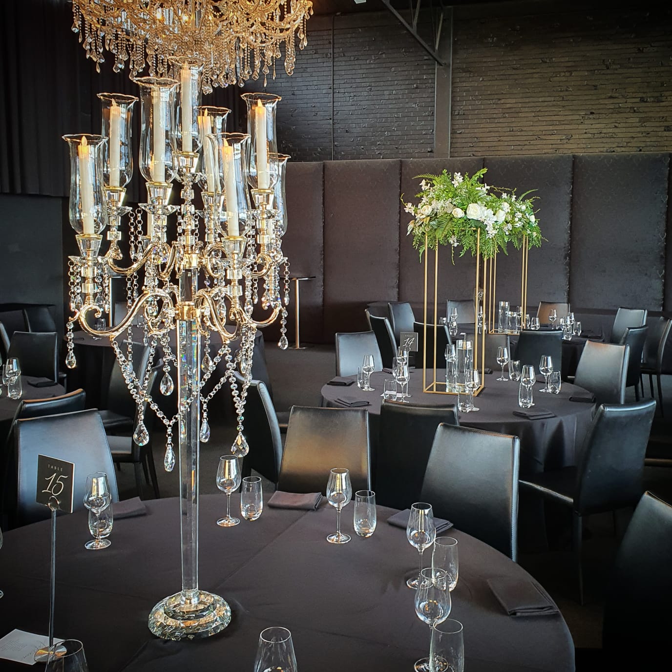 Wedding Table Centrepieces Hire Melbourne Crystal Candelabra