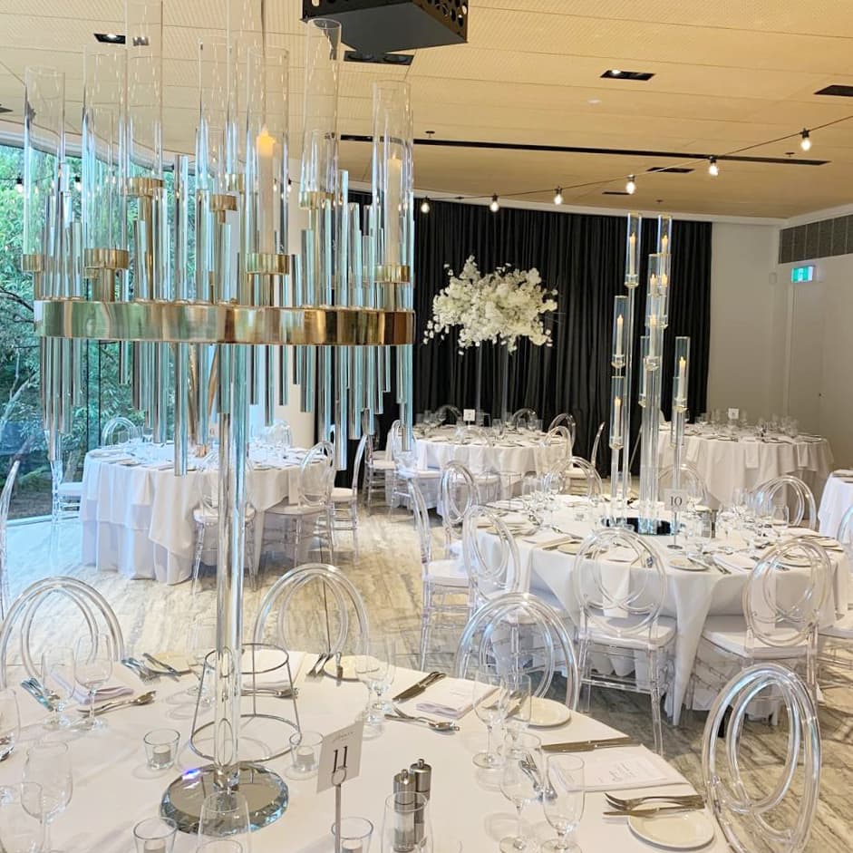 Wedding Table Centrepieces Hire Melbourne Crystal Candelabra