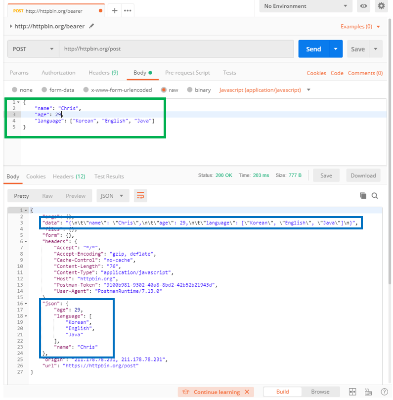 Postman 6. Request Body Be an Overachiever