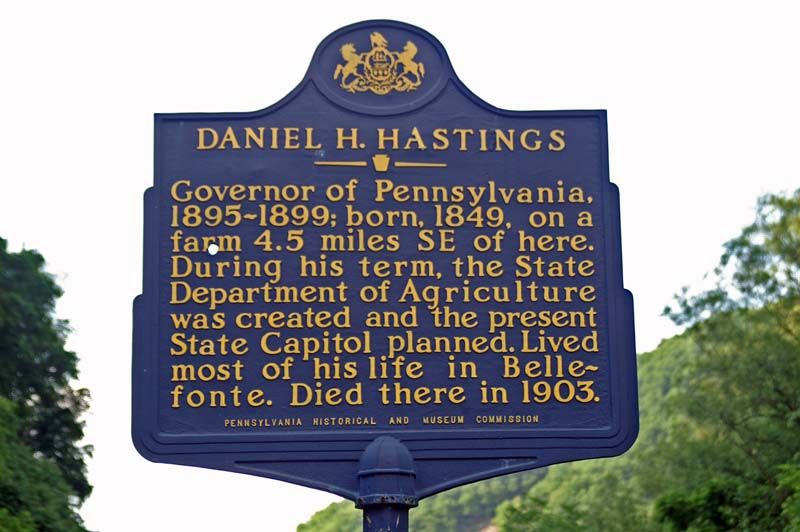 Daniel H. Hastings Pennsylvania Historical Markers on