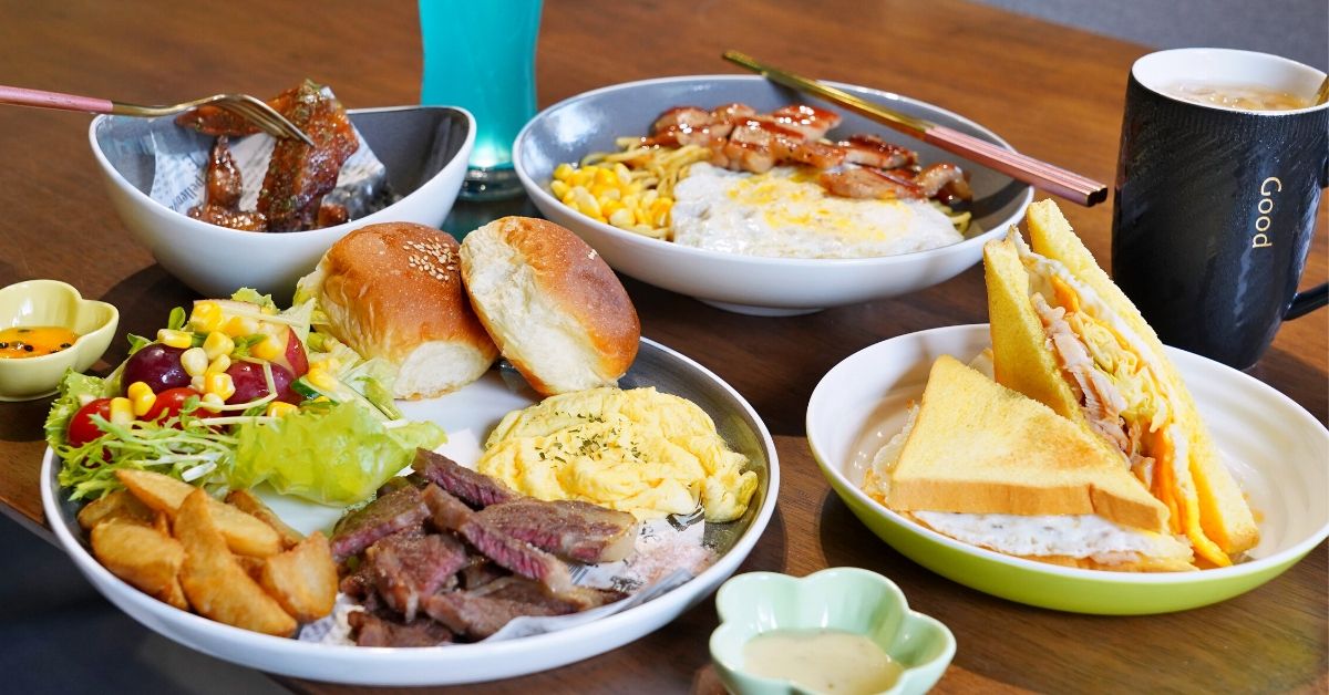 fun晴輕食 |台中大里美食，親子友善餐廳，必推份量飽足早午餐、吸睛彩虹三明治!