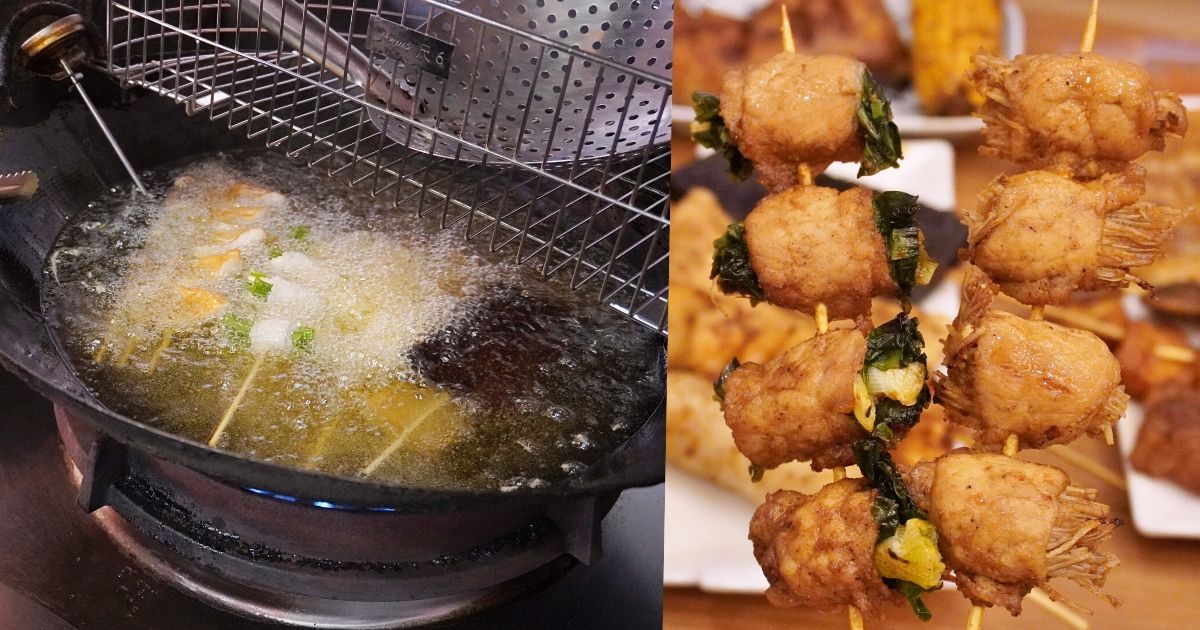 賴記七里香家味串燒 |台中科博館旁先炸後烤的平價串燒和鹹酥雞，特調大辣口味麻香超涮嘴！