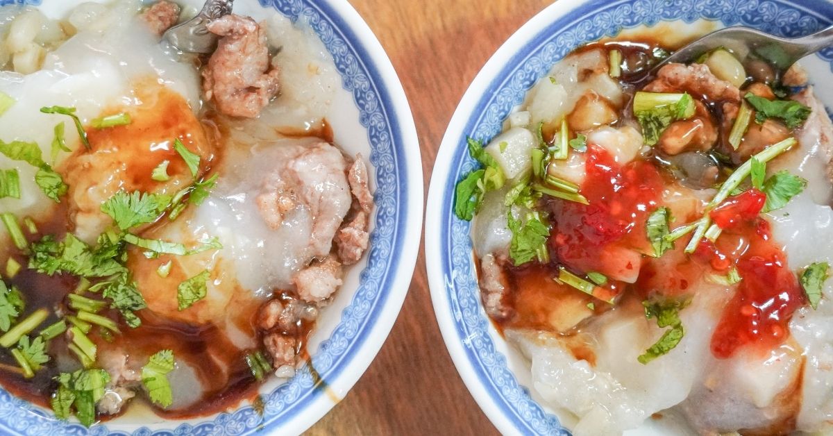 阿開肉圓 |埔里市場美食，50年排隊老店，每人一次都買好幾顆，內用還有高湯喝到飽！