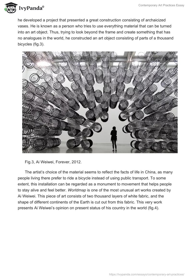 Contemporary Art Practices 2962 Words Essay Example