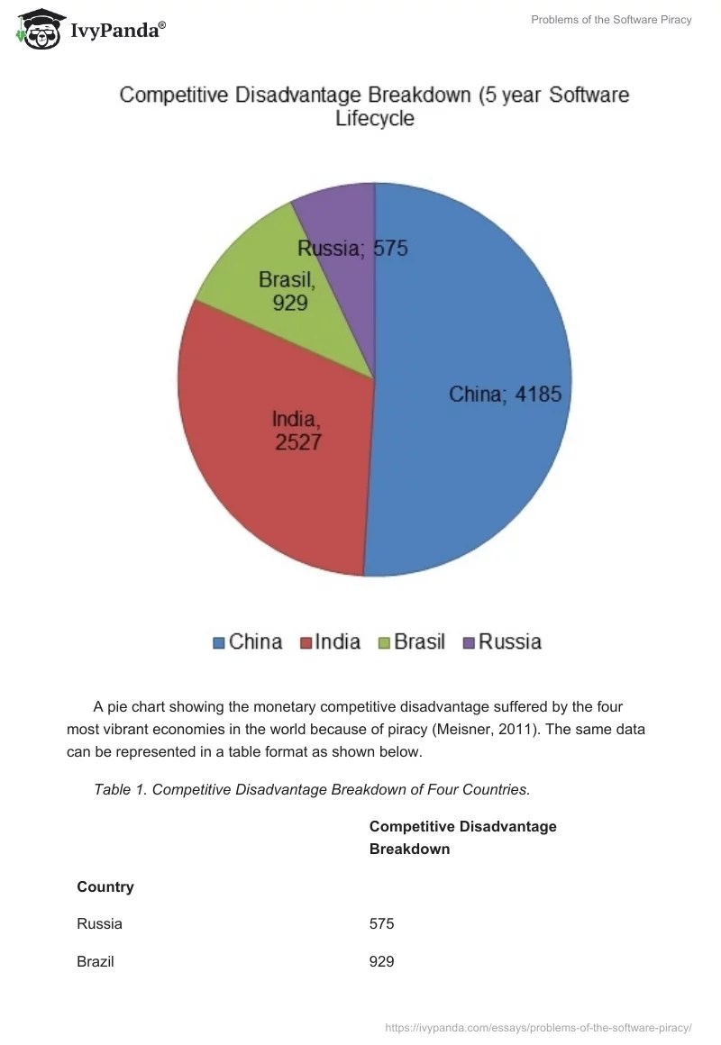 Problems of the Software Piracy 1776 Words Research Paper Example