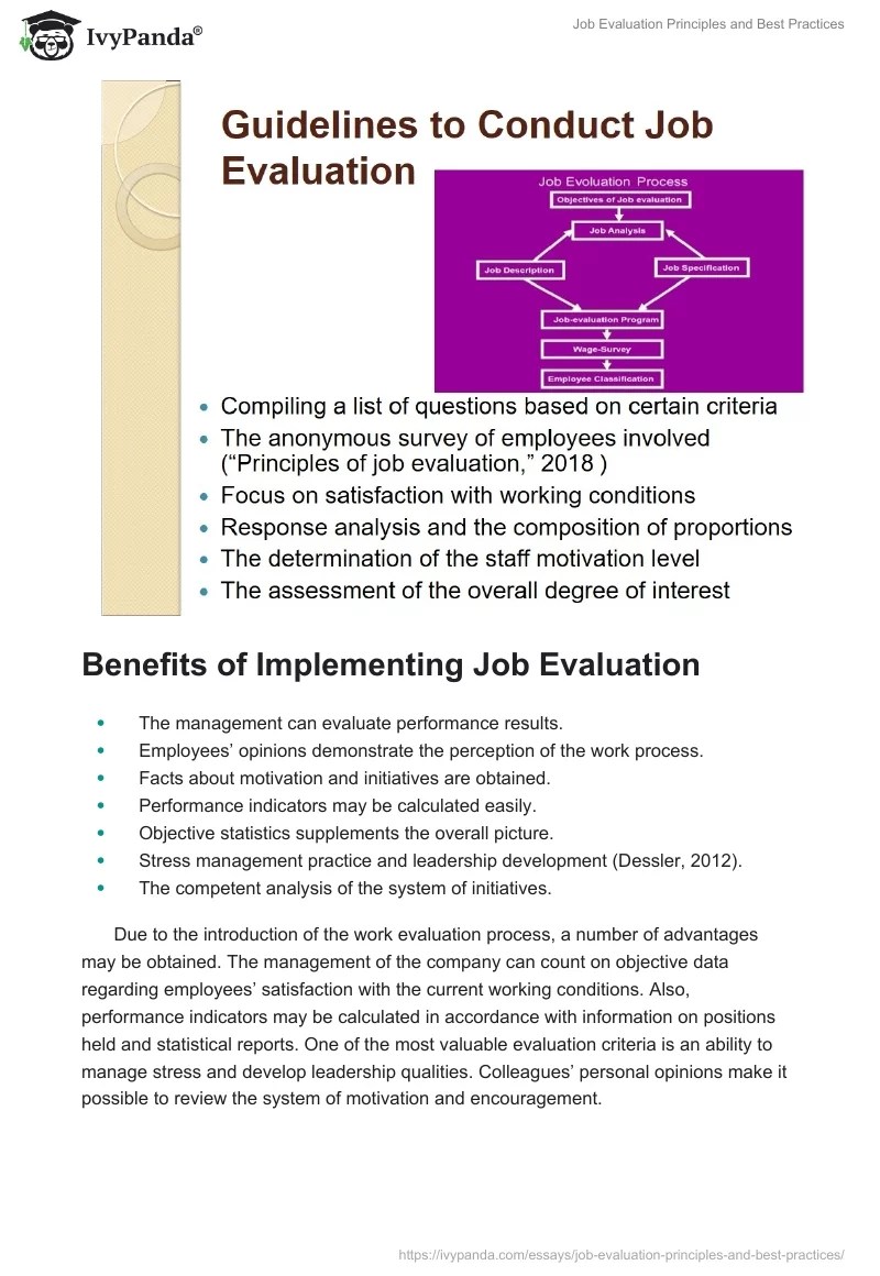 Job Evaluation Principles and Best Practices 590 Words Presentation