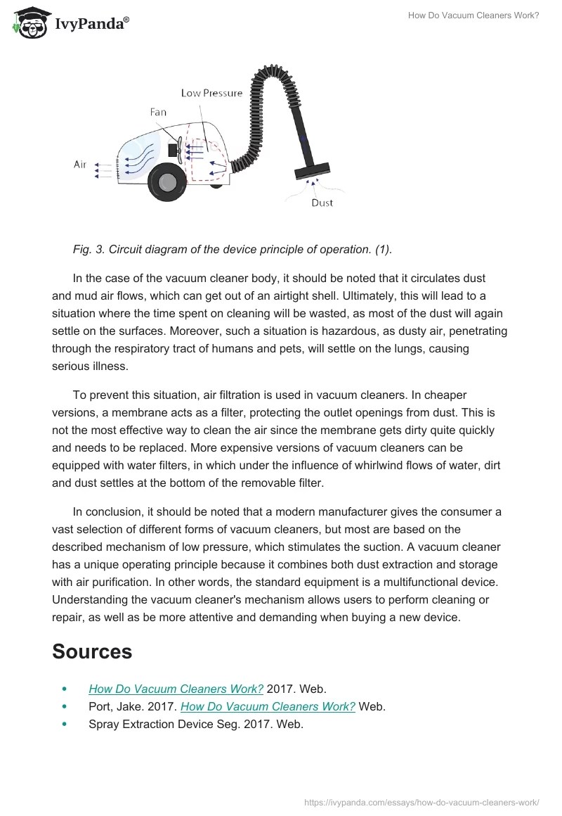 How Do Vacuum Cleaners Work? 654 Words Coursework Example