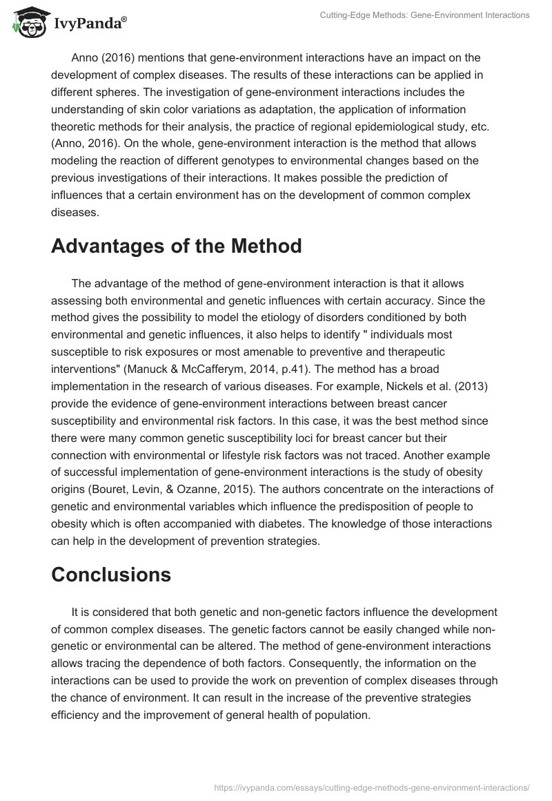 CuttingEdge Methods GeneEnvironment Interactions 673 Words