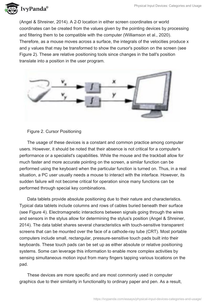 Physical Input Devices Categories and Usage 650 Words Essay Example
