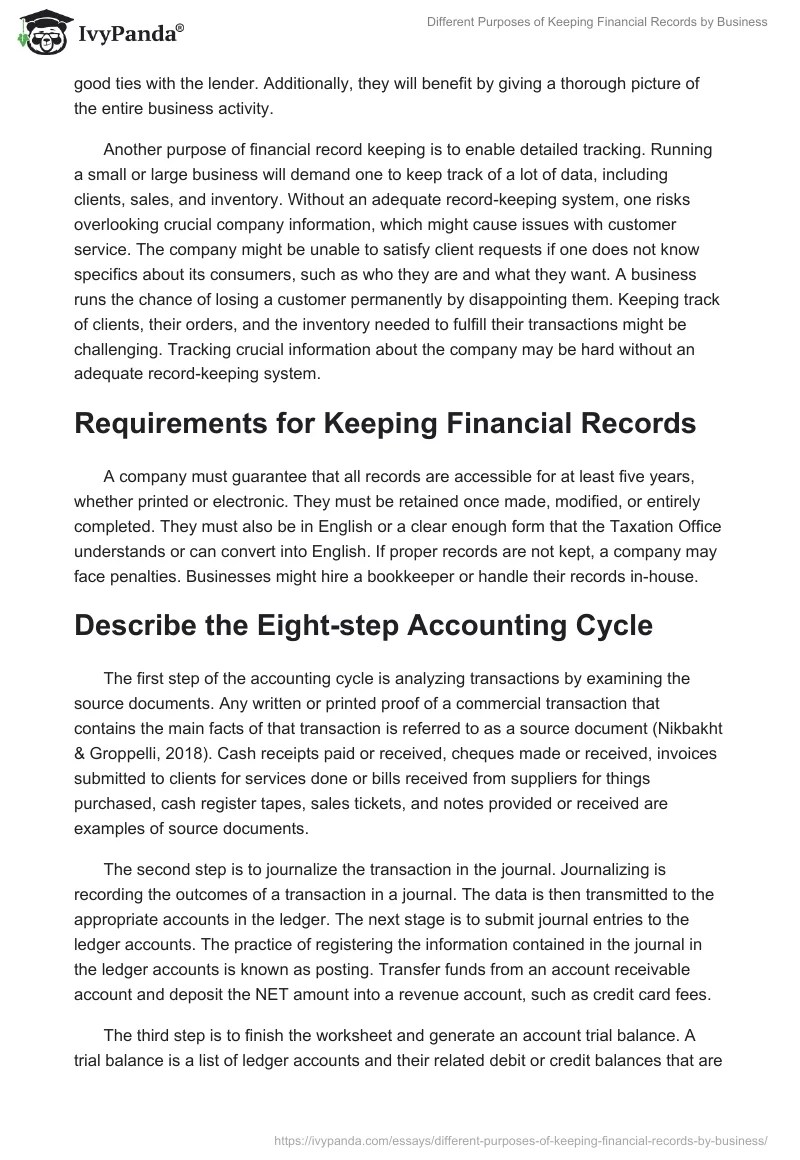 Different Purposes of Keeping Financial Records by Business 1667