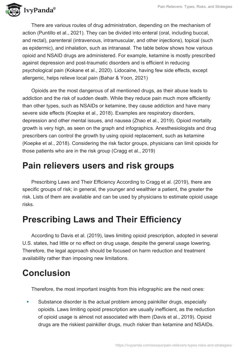Pain Relievers Types, Risks, and Strategies 796 Words Essay Example