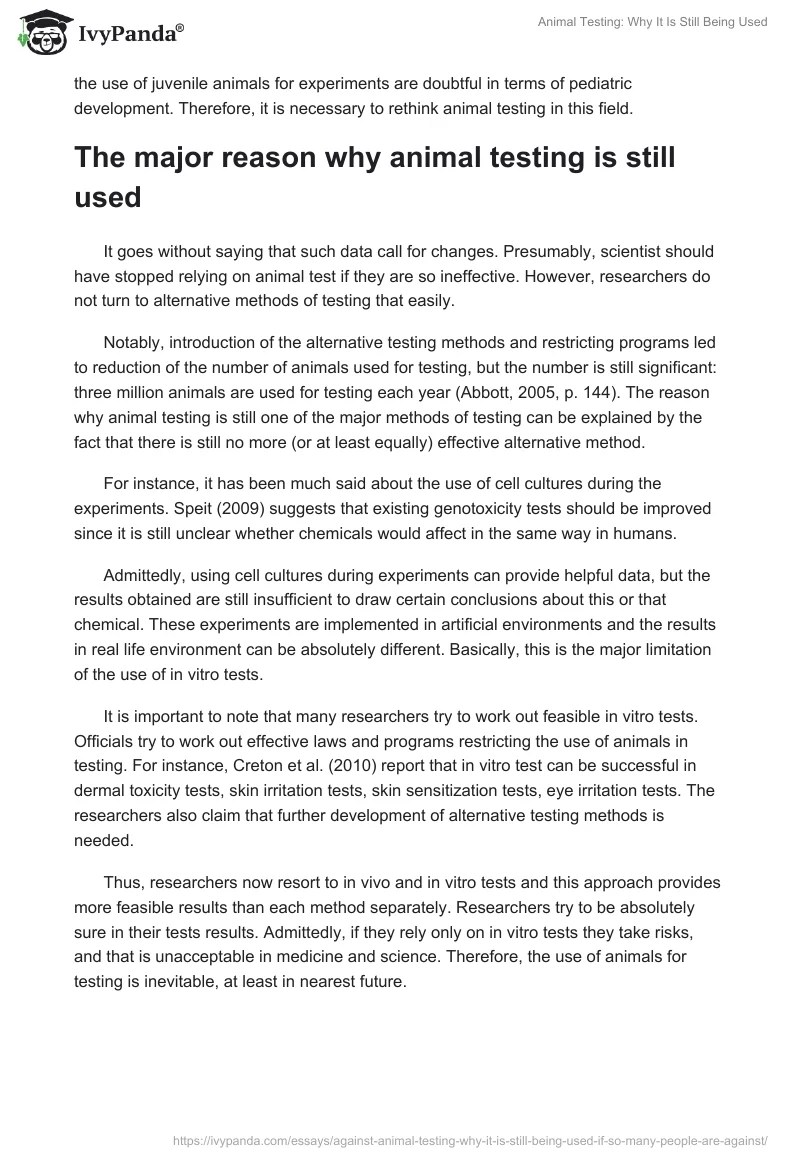 Against Animal Testing Why It Is Still Being Used if So Many People