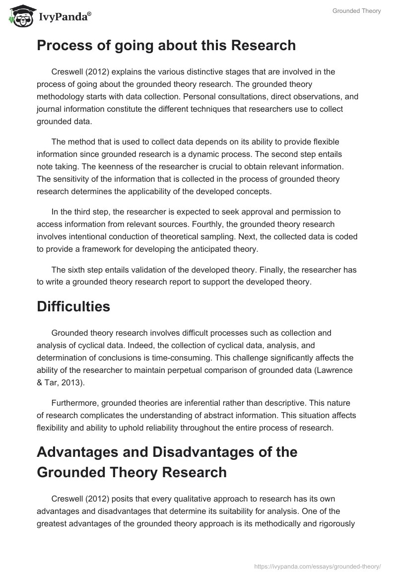 Grounded Theory 848 Words Critical Writing Example