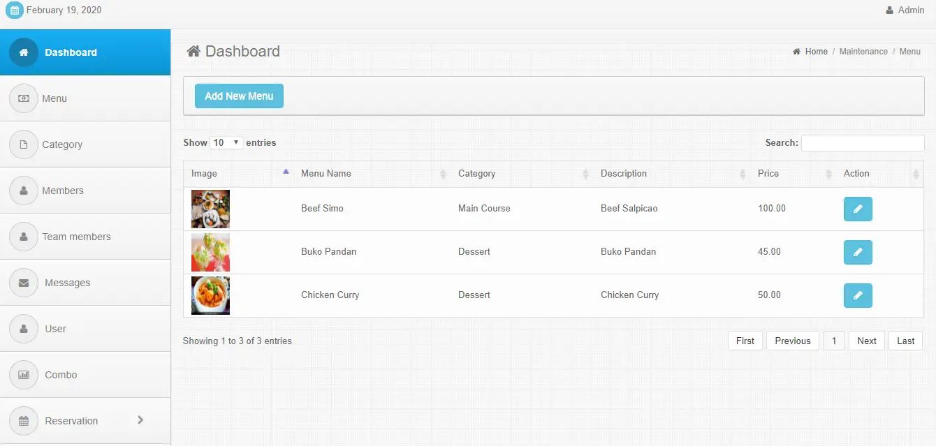 Digital Restaurant Management System Project in PHP with