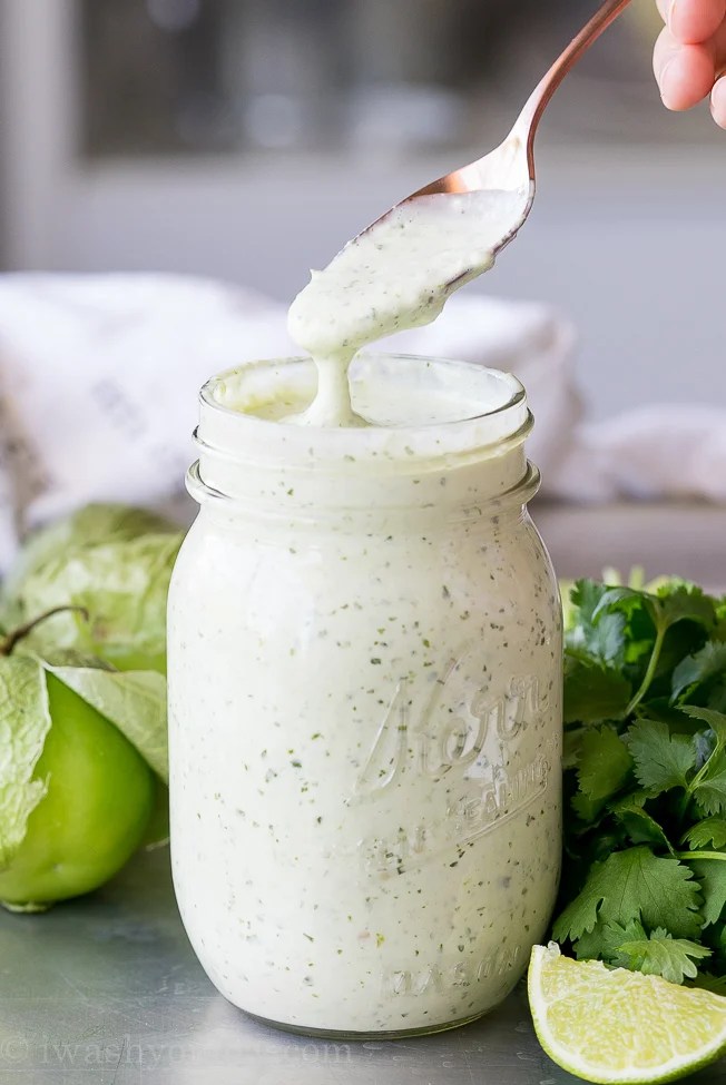 Spicy Tomatillo Ranch Dressing I Wash You Dry