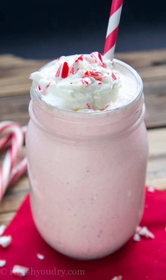 Candy Cane Crunch Milkshake I Wash You Dry