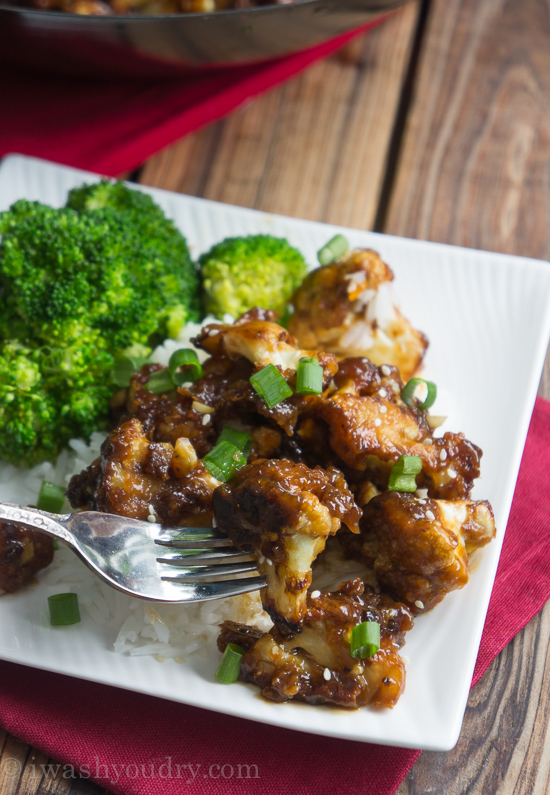 Vegetarian Orange Chicken Cauliflower I Wash You Dry