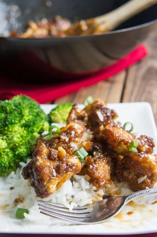 Vegetarian Orange Chicken Cauliflower I Wash You Dry