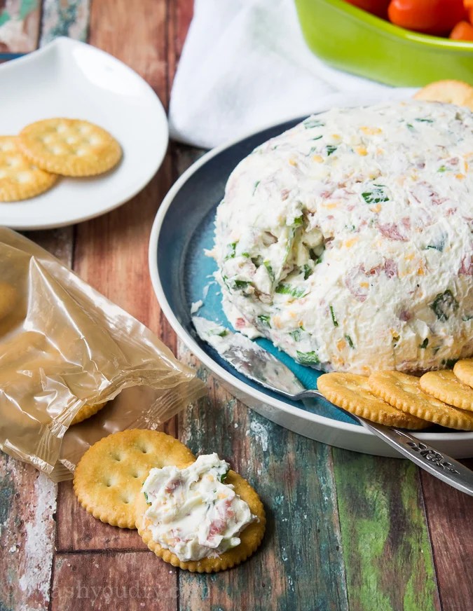 cheese ball recipe with cream cheese and green olives