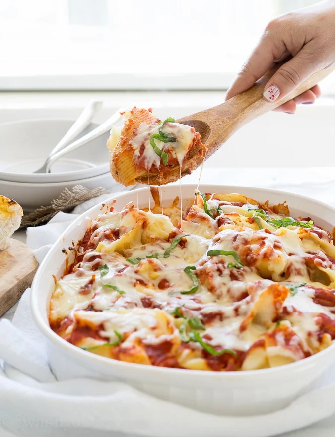 Cheesy Lasagna PastaStuffed Shells I Wash You Dry