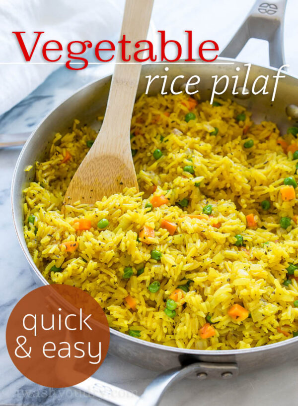 Easy Vegetable Rice Pilaf I Wash You Dry
